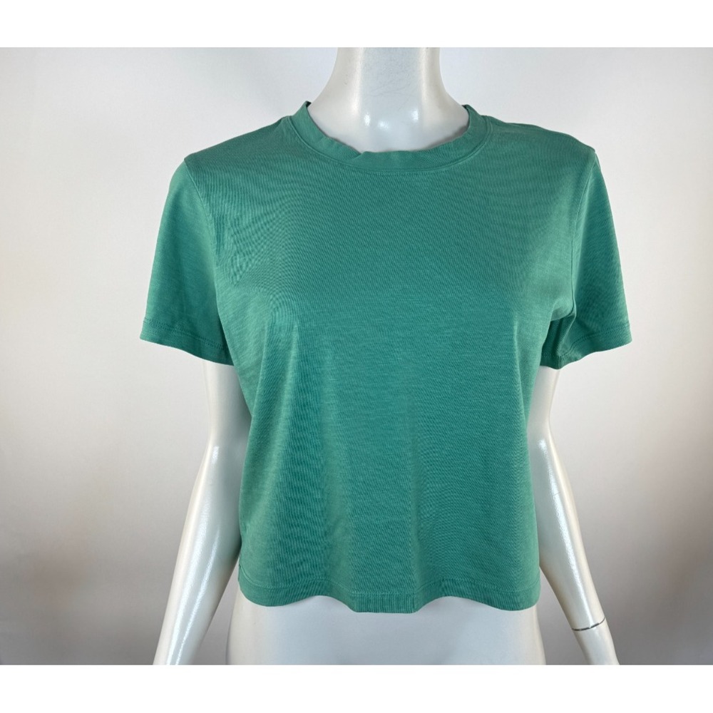 Faherty Sunwashed Cropped Tee Women M NWT Short Sleeve Stretch Organic Cotton